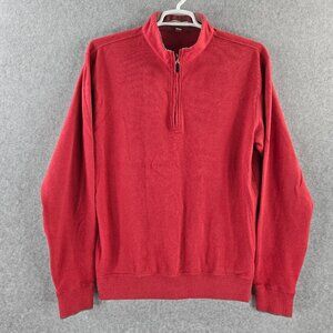 Peter Millar 1/4 Zip Pullover Sweater Mens Medium Melange Cotton Fleece Crown
